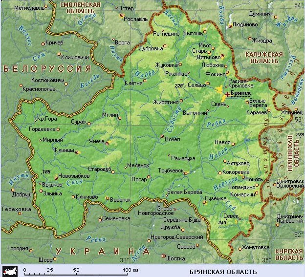Карта осадков брянская область онлайн